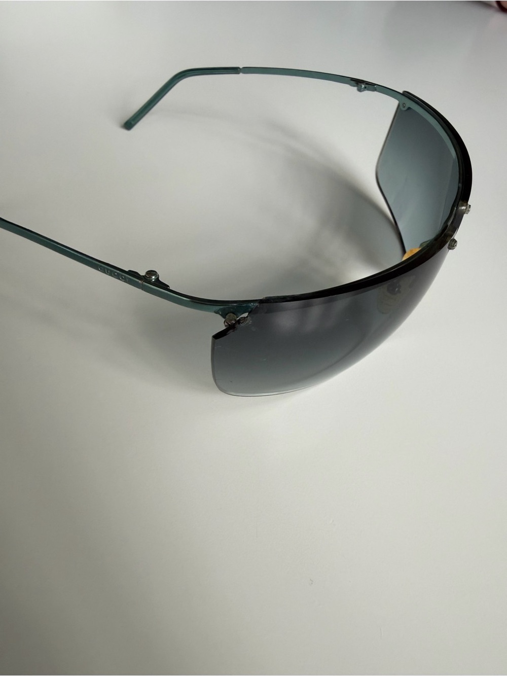 Vintage Gucci Blue Shield Sunglasses - Picture 6 of 7